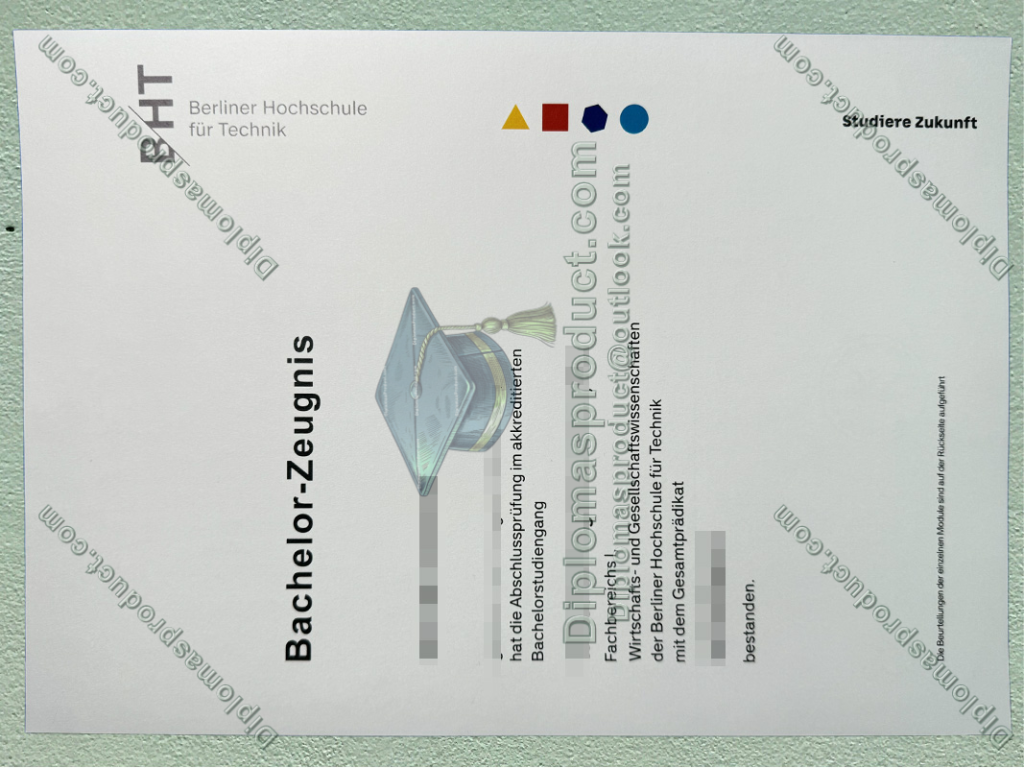 BHT Zeugnis, Berliner Hochschule für Technik Degree