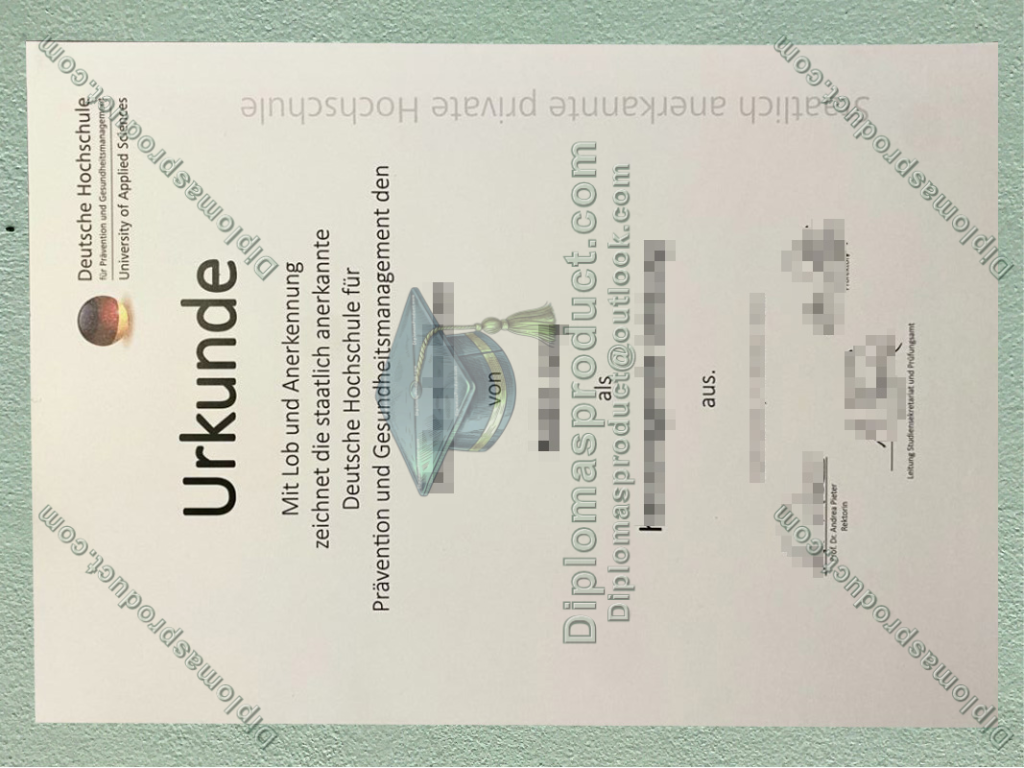 DHfPG Urkunde, DHfPG Degree
