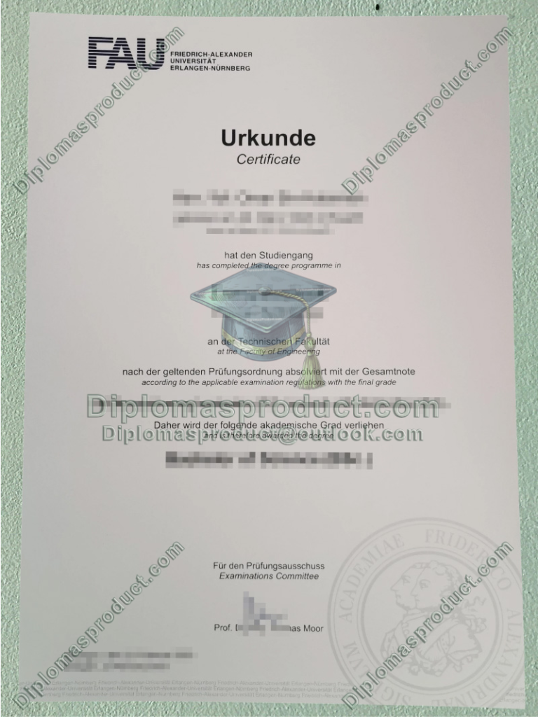 FAU Urkunde, friedrich alexander universität Degree FAU Urkunde, friedrich alexander universität Urkunde