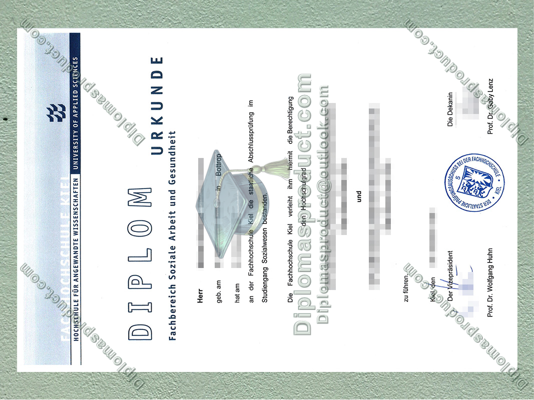 Fachhochschule Kiel Urkunde, Fachhochschule Kiel Degree