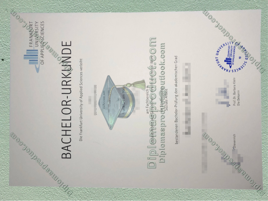 Frankfurt University of Applied Sciences Urkunde