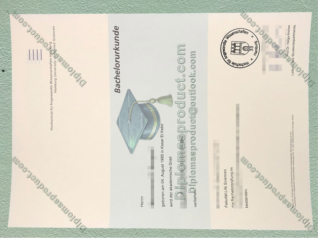 HAW Hamburg Urkunde, HAW Hamburg Degree