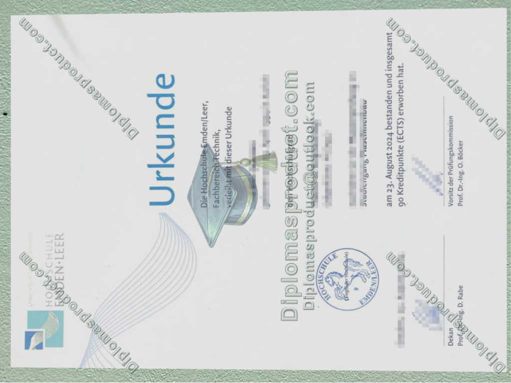 Hochschule Emden Leer Urkunde, Hochschule Emden Leer Degree