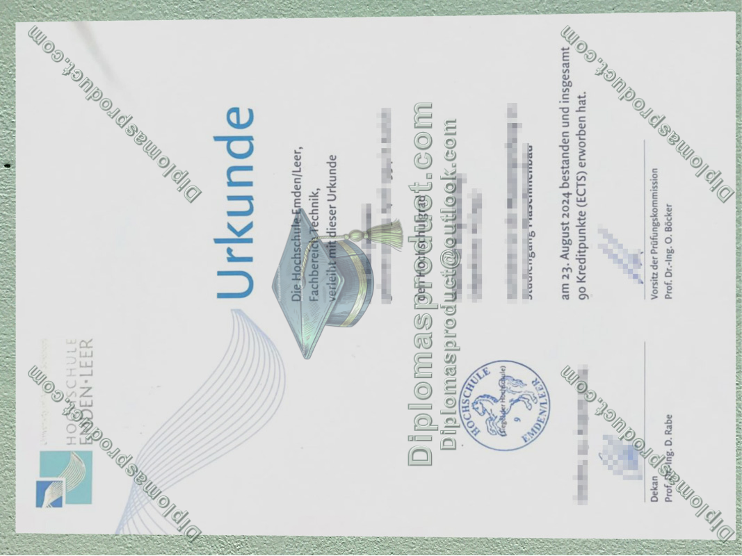 Hochschule Emden Leer Urkunde, Hochschule Emden Leer Degree