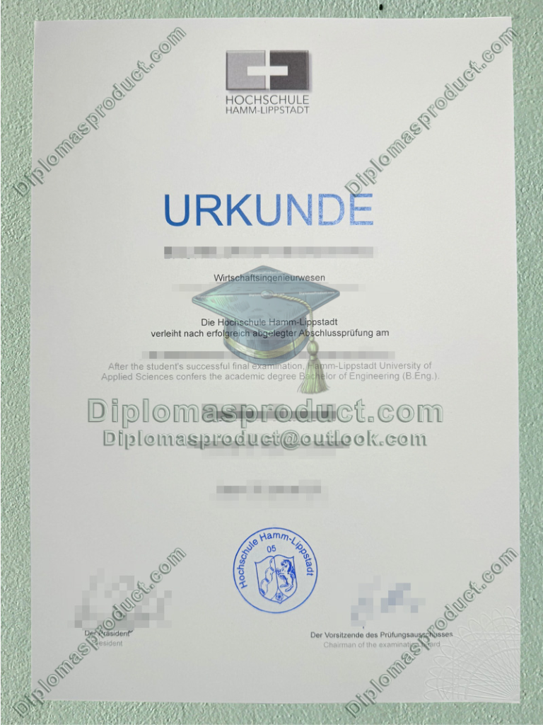 Hochschule Hamm-Lippstadt Urkunde, Hochschule Hamm-Lippstadt Degree Hochschule Hamm-Lippstadt Urkunde, Hochschule Hamm-Lippstadt Degree