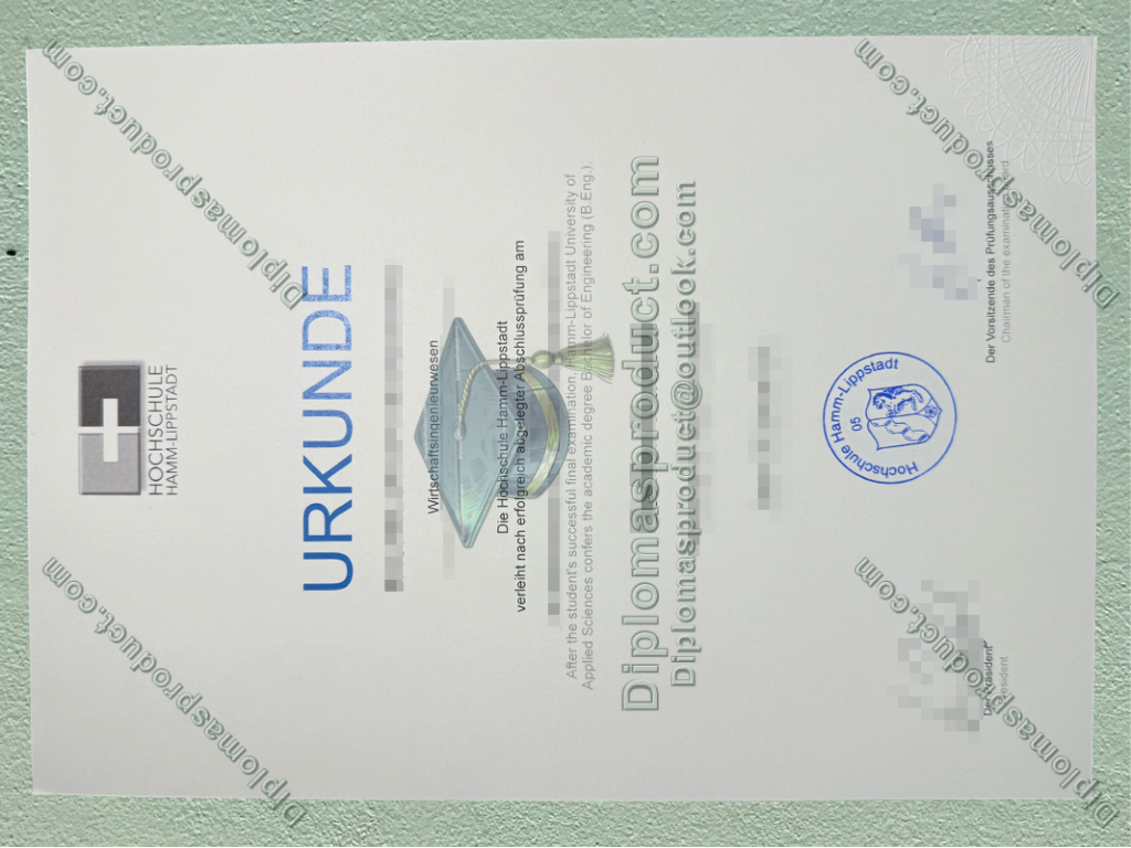 Hochschule Hamm-Lippstadt Urkunde, Hochschule Hamm-Lippstadt Degree