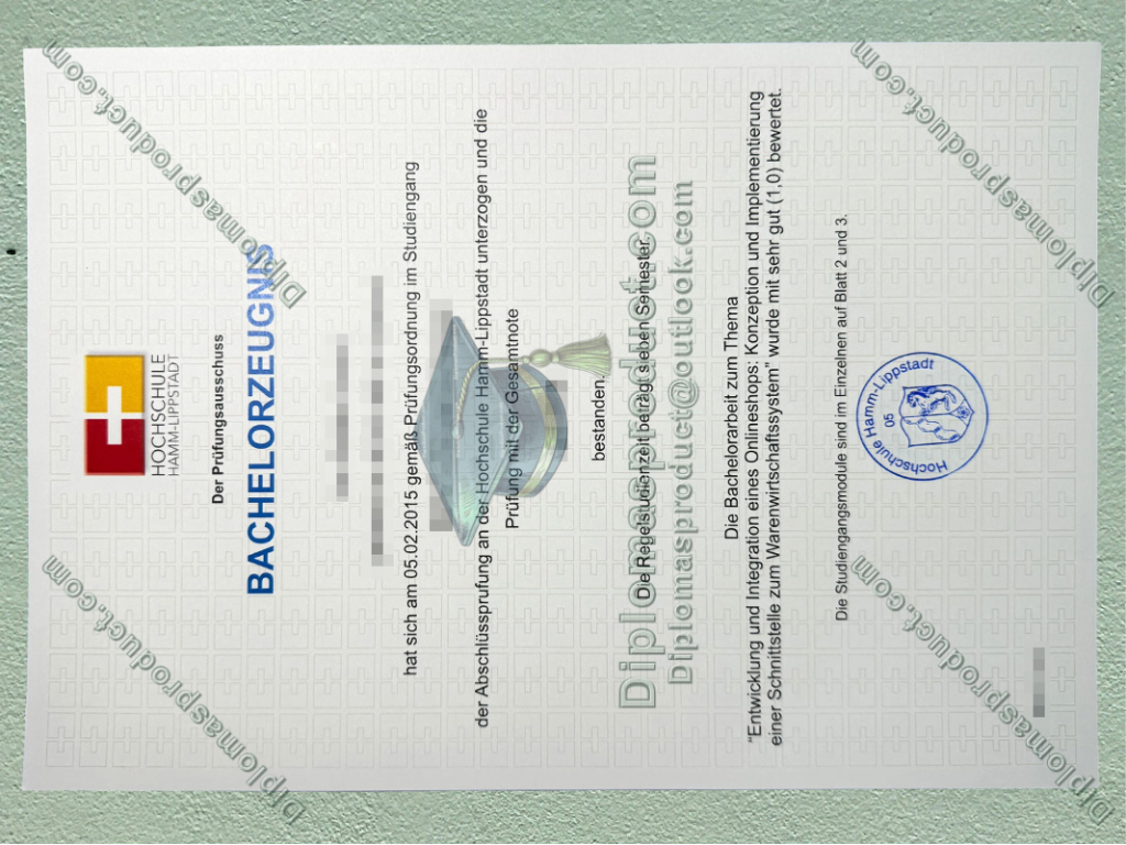 Hochschule Hamm-Lippstadt Zeugnis, Hochschule Hamm-Lippstadt Degree