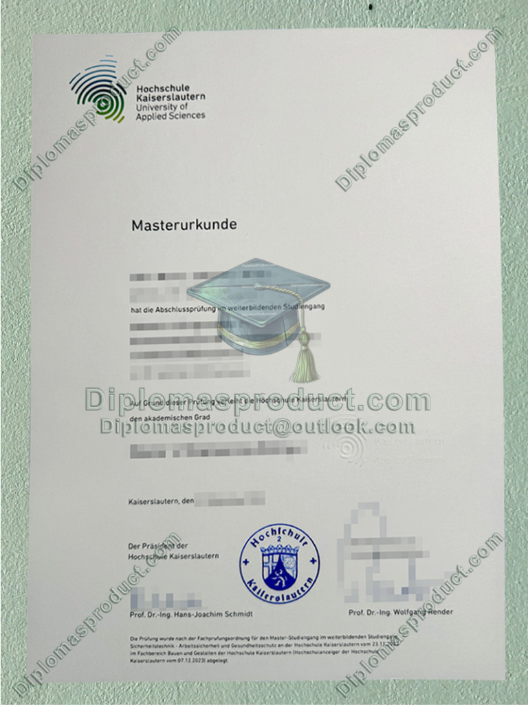 Hochschule Kaiserslautern Urkunde, Hochschule Kaiserslautern Degree Hochschule Kaiserslautern Urkunde, Hochschule Kaiserslautern Degree