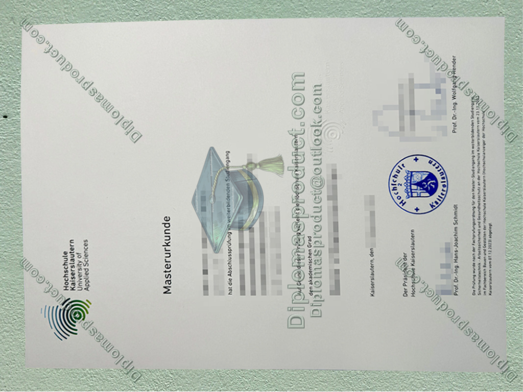 Hochschule Kaiserslautern Urkunde, Hochschule Kaiserslautern Degree