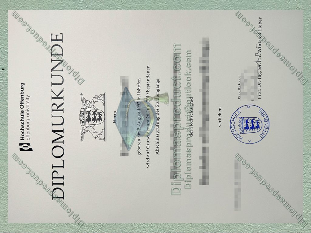Hochschule Offenburg Urkunde, Hochschule Offenburg Degree
