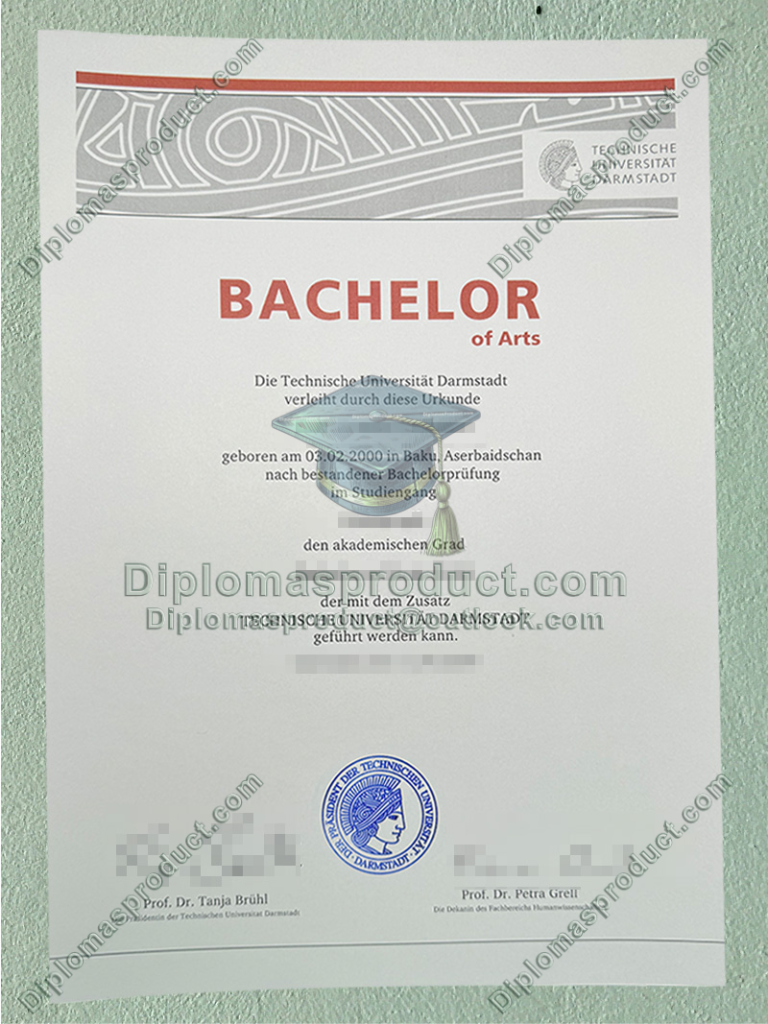 Technische Universität Darmstadt Urkunde,TU Darmstadt Degree Technische Universität Darmstadt Urkunde,TU Darmstadt Degree