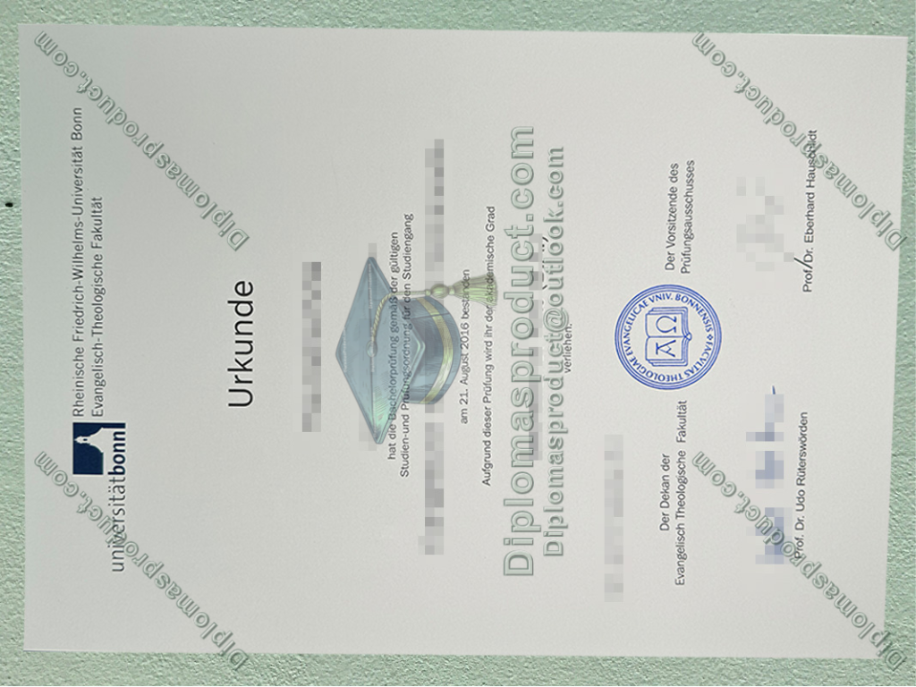 Universität Bonn Urkunde, Universität Bonn Degree