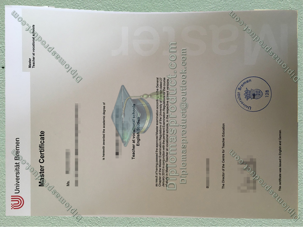 Universität Bremen Certificate, Universität Bremen Degree