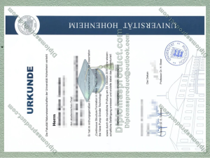 Universität Hohenheim Urkunde, Universität Hohenheim Degree