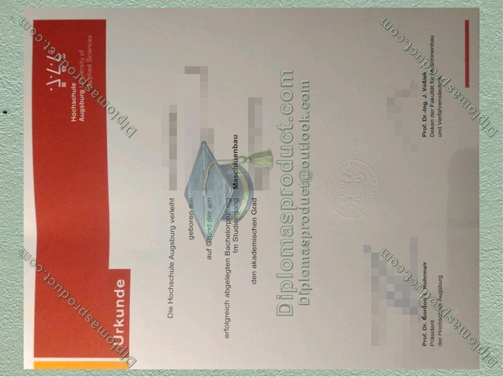 hochschule Augsburg Urkunde, hochschule Augsburg Degree