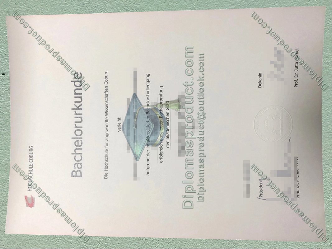 hochschule coburg Urkunde, hochschule coburg Degree