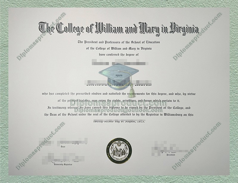 College of William & Mary Diploma, College of William & Mary Degree College of William & Mary Diploma, College of William & Mary Degree