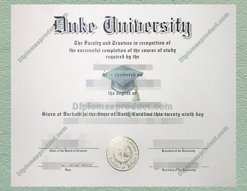 Duke University Diploma, Duke University Degree