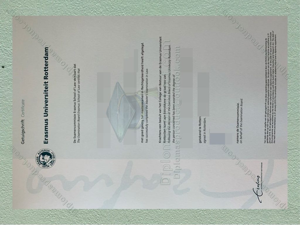 Erasmus University Rotterdam Certificate, Erasmus University Rotterdam Degree