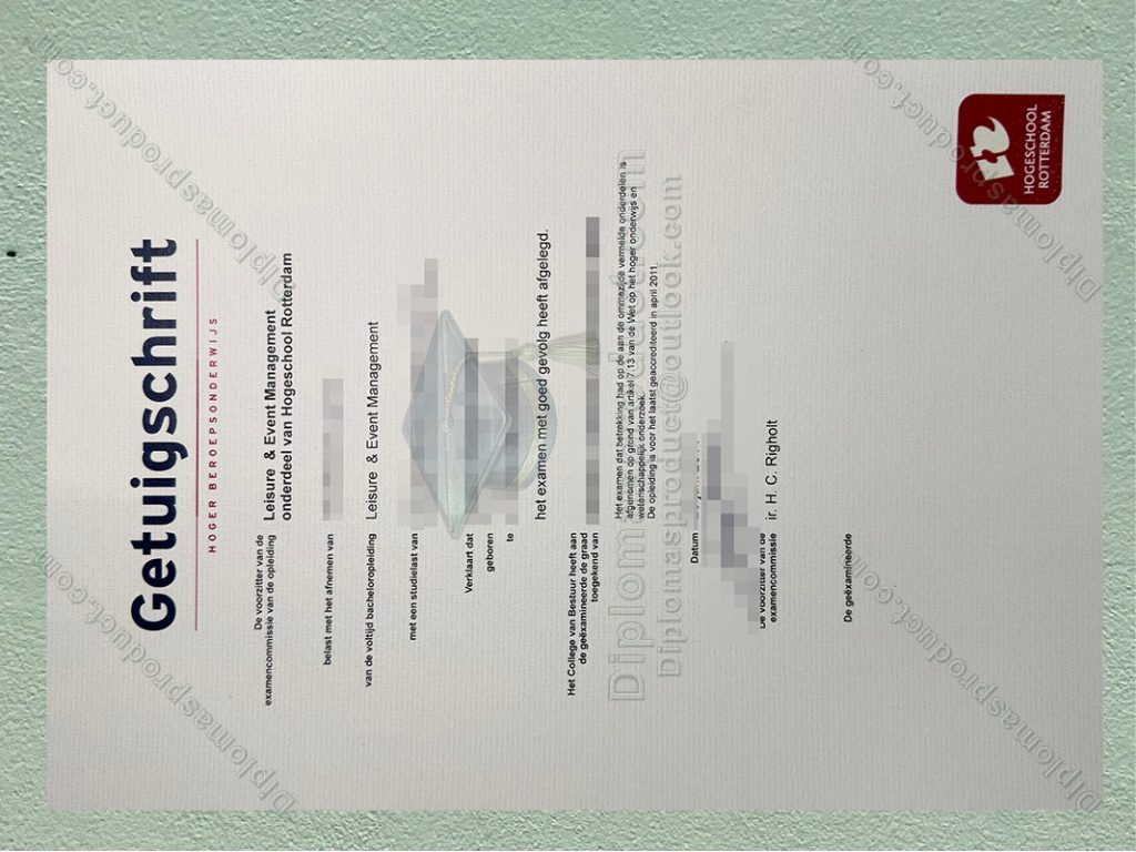 Hogeschool Rotterdam Diploma, Hogeschool Rotterdam Degree