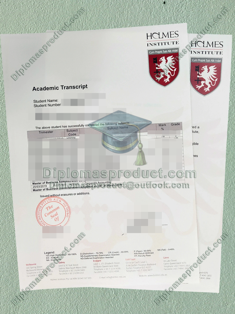 Holmes Institute Transcript, Holmes Institute Degree Holmes Institute Transcript, Holmes Institute Degree