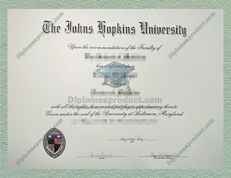 Johns Hopkins University Diploma, Johns Hopkins University Degree Johns Hopkins University Diploma, Johns Hopkins University Degree