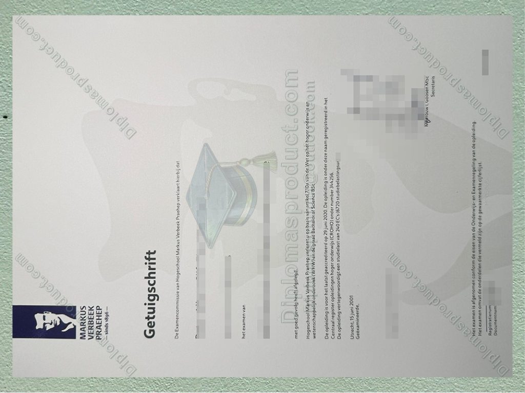 Markus Verbeek Praehep Diploma, Markus Verbeek Praehep Degree