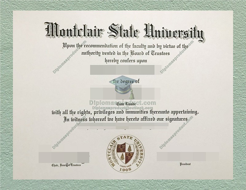 Montclair State University Diploma, Montclair State University Degree Montclair State University Diploma, Montclair State University Degree