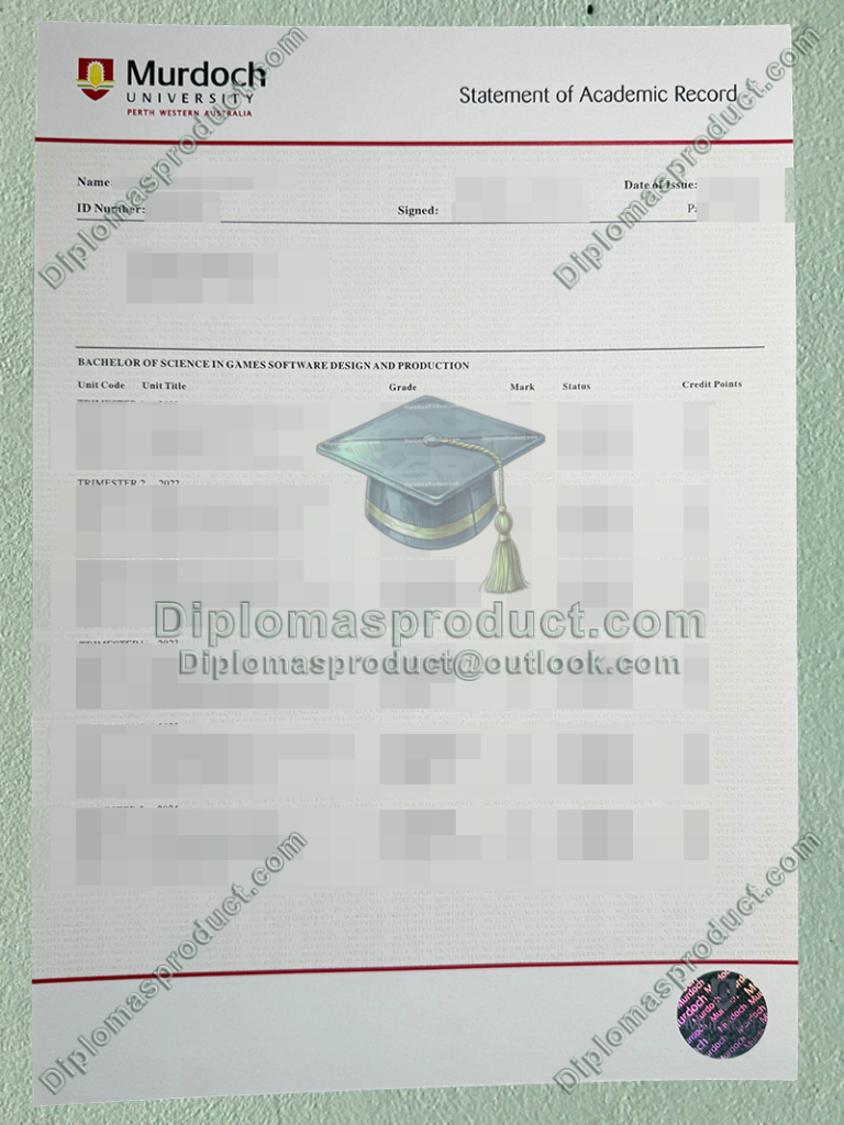Murdoch University Transcript, Murdoch University Degree Murdoch University Transcript, Murdoch University Degree