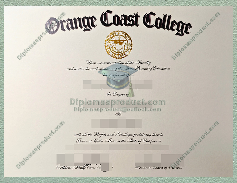 Orange Coast College Diploma, Orange Coast College Degree Orange Coast College Diploma, Orange Coast College Degree
