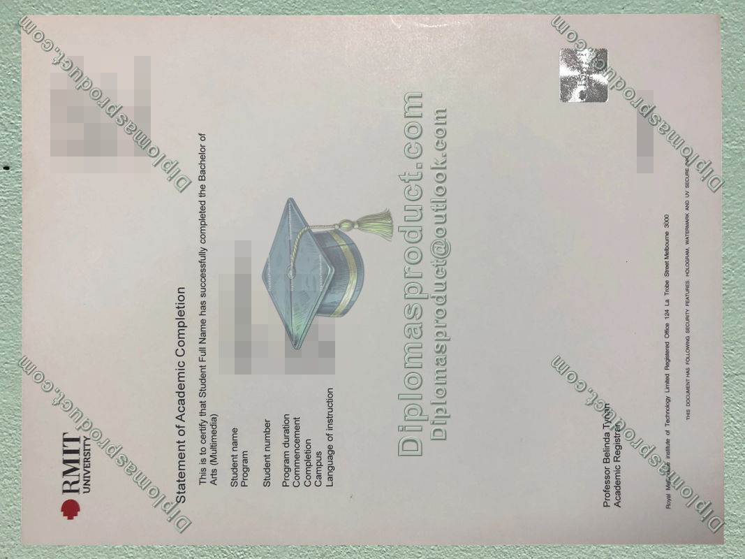 RMIT University Transcript, RMIT University Degree