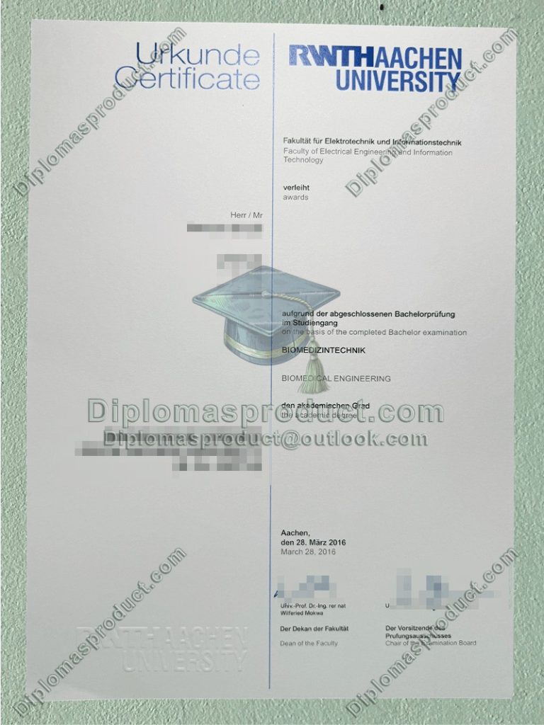 RWTH Aachen Urkunde, RWTH Aachen University Degree RWTH Aachen Urkunde, RWTH Aachen University Degree