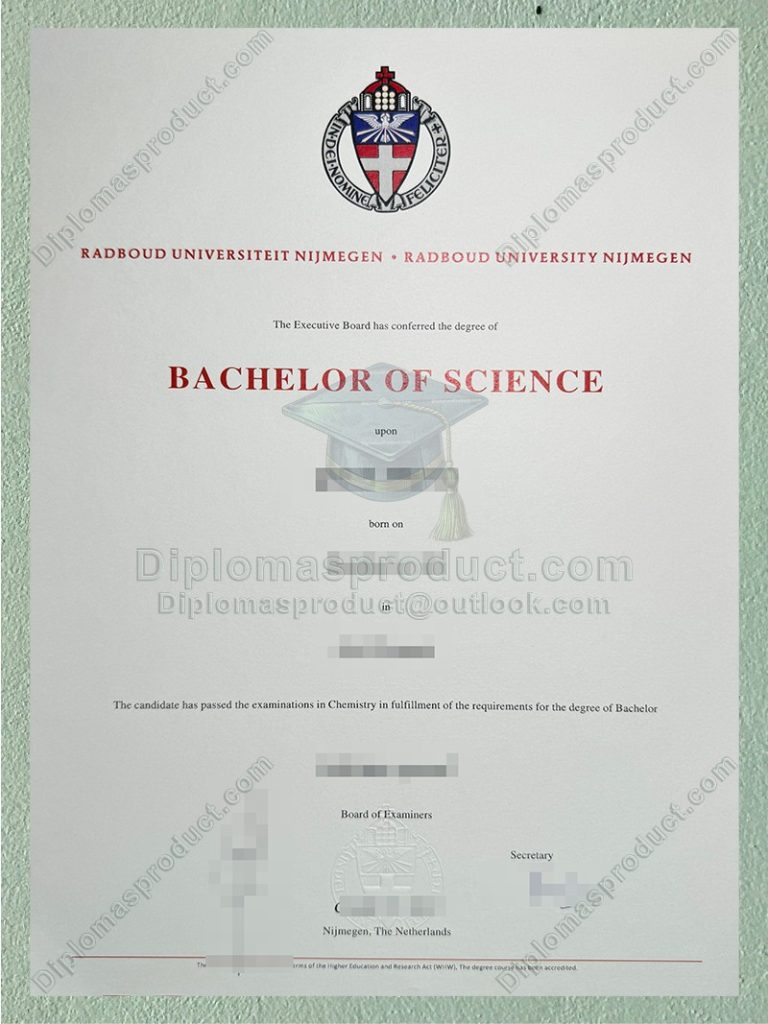 Radboud University Nijmegen Diploma, Radboud University Nijmegen Degree Radboud University Nijmegen Diploma, Radboud University Nijmegen Degree