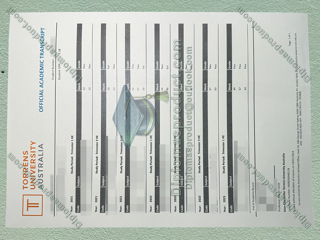 Torrens University Australia Transcript, Torrens University Australia Degree