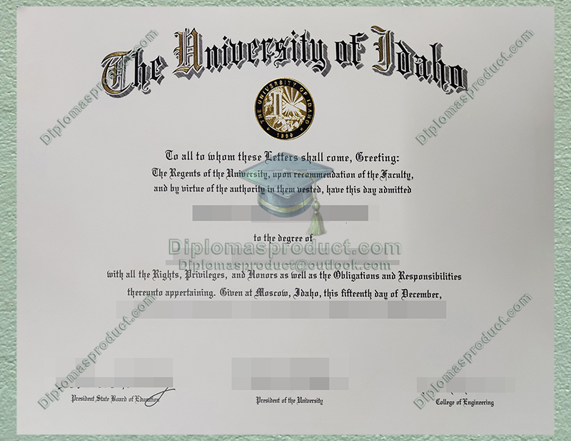 University of Idaho Diploma, University of Degree University of Idaho Diploma, University of Degree
