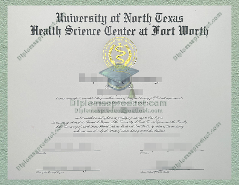 University of North Texas Diploma, University of North Texas Health Science Center Degree