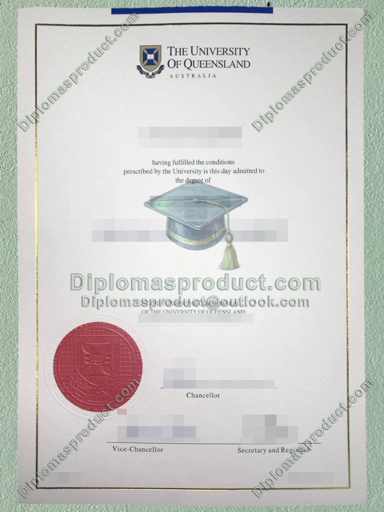 University of Queensland Certificate, University of Queensland Degree University of Queensland Certificate, University of Queensland Degree