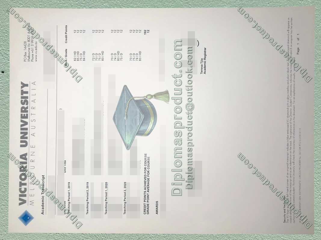 Victoria University Transcript, Victoria University Degree