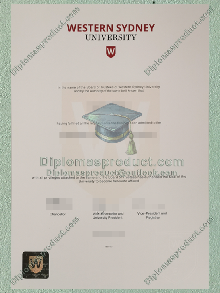 Western Sydney University Diploma, Western Sydney University Degree Western Sydney University Diploma, Western Sydney University Degree