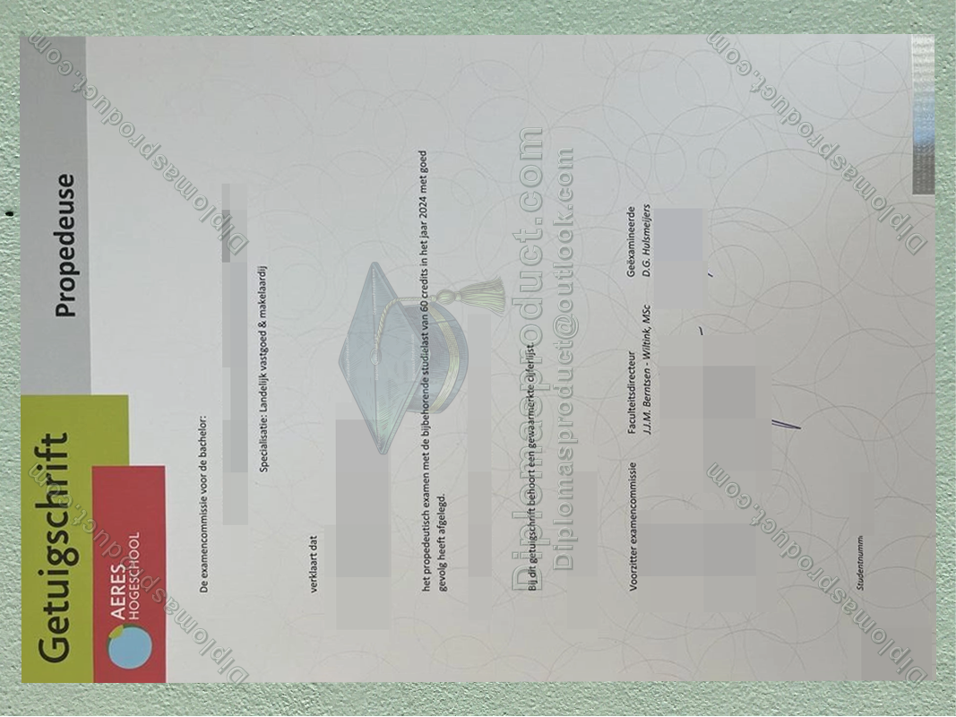 Aeres Hogeschool Getuigschrift, Aeres Hogeschool Degree