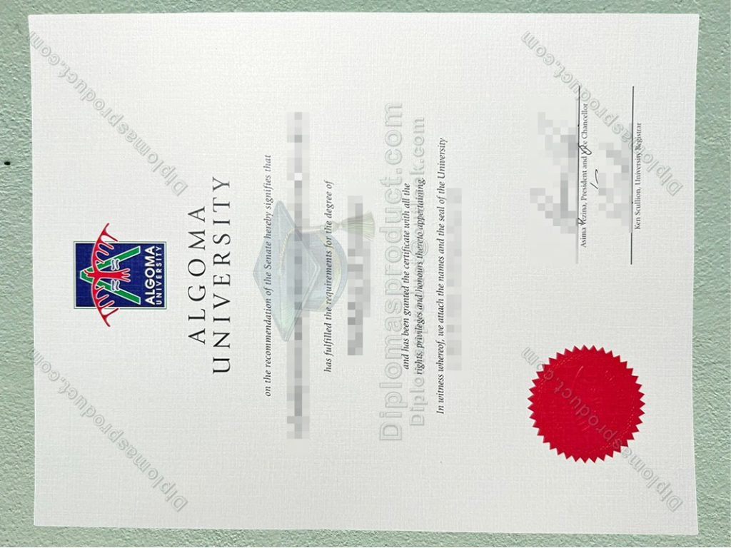 Algoma University diploma, Algoma University degree