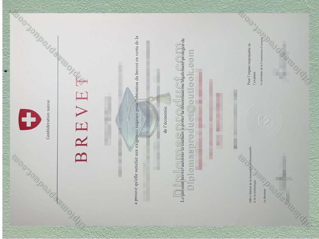 Confederation suisse Brevet Certificate, Confederation suisse Brevet degree
