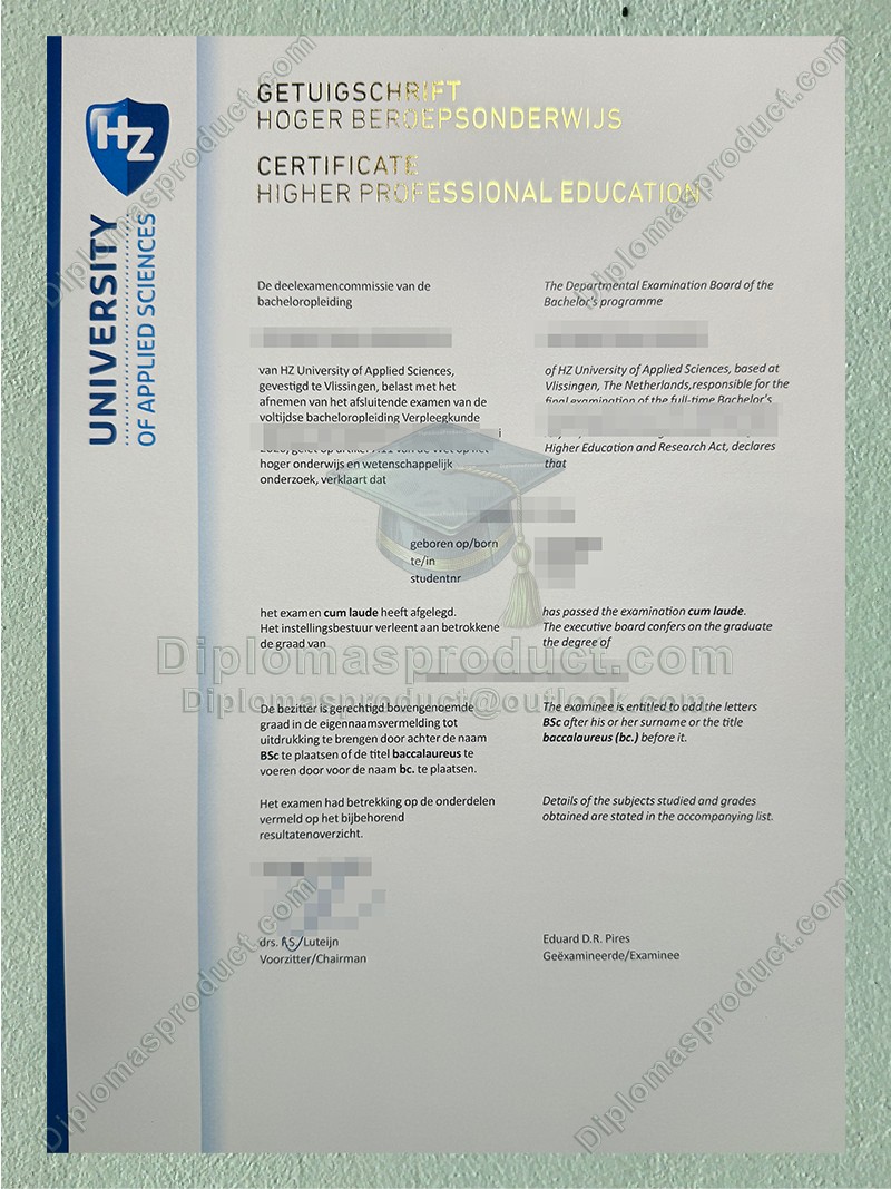 HZ University of Applied Sciences Diploma, HZ University of Applied Sciences Degree HZ University of Applied Sciences Diploma, HZ University of Applied Sciences Degree