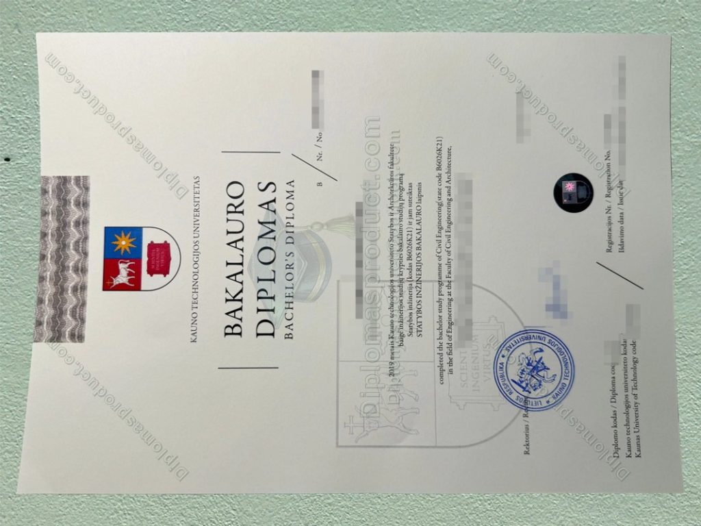 Kaunas University of Technology Diploma, Kaunas University of Technology Degree