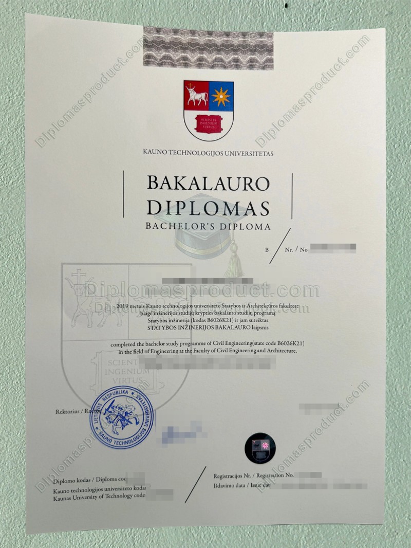 Kaunas University of Technology Diploma, Kaunas University of Technology Degree Kaunas University of Technology Diploma, Kaunas University of Technology Degree