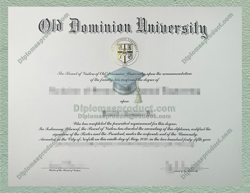 Old Dominion University Diploma, Old Dominion University Degree Old Dominion University Diploma, Old Dominion University Degree