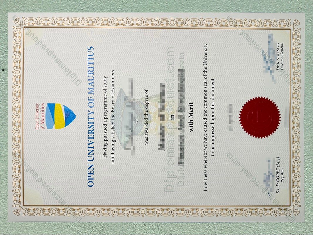 Open University of Mauritius Diploma, Open University of Mauritius Degree