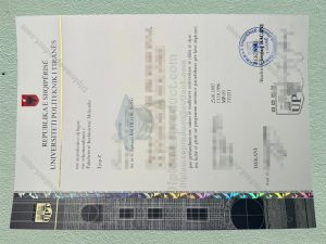 UPT Degree, Polytechnic University of Tirana Diploma