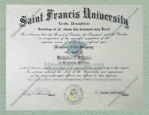 Saint Francis University Diploma, Saint Francis University Degree