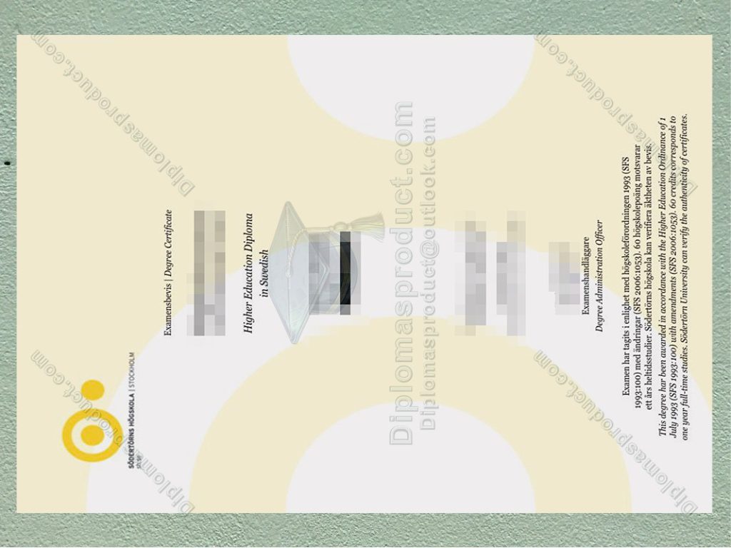 Södertörn University diploma, Södertörn University degree